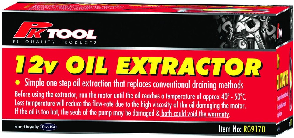 RG9170 - PkTool - 12v OIL EXTRACTOR