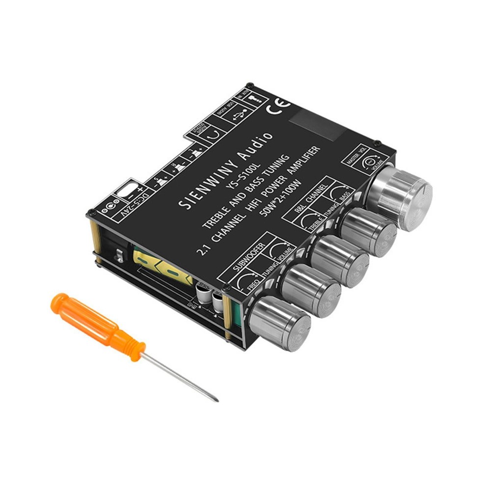 2.1CH HiFi Bluetooth5.0 Digital Power Amplifier Subwoofer Audio Amp Board Module