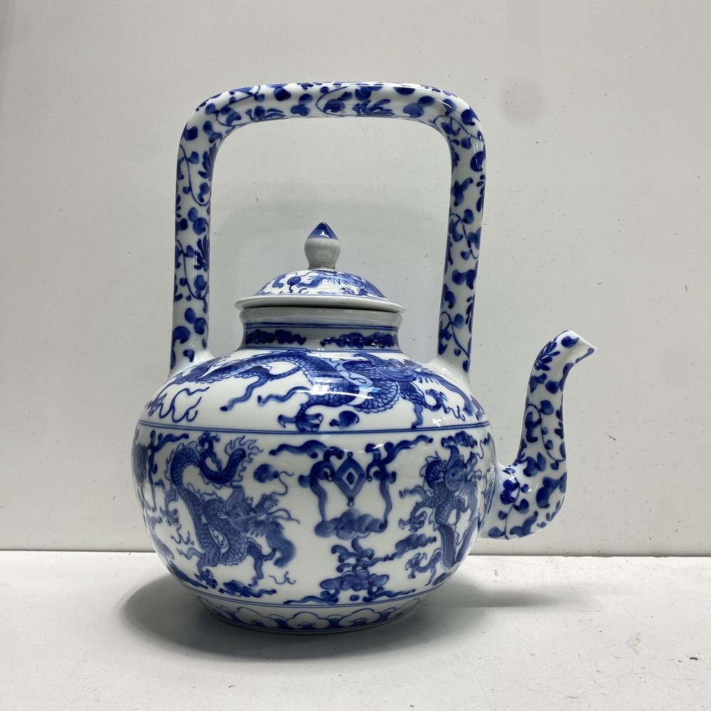 Blue Dragon Chinoiserie Tea Pot
