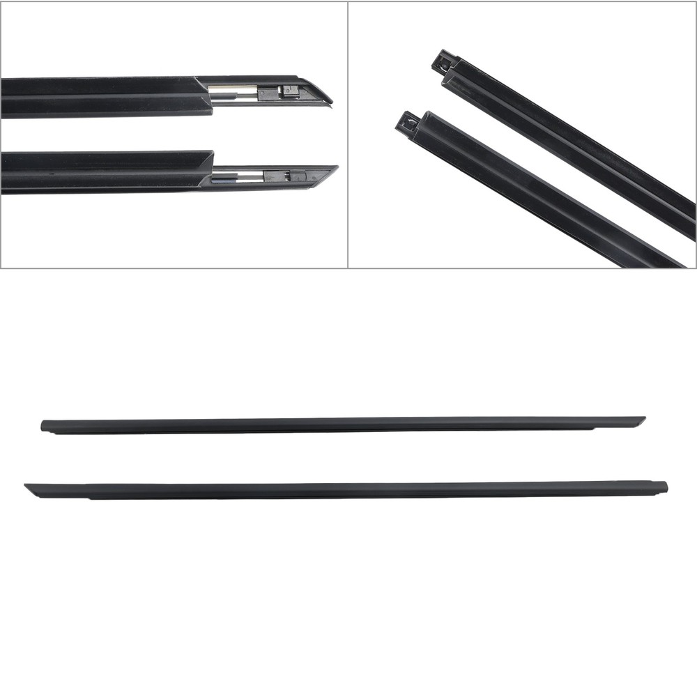 2pcs Front Door Window Belt Weatherstrip Fit For DODGE CHALLENGER 2008-2017