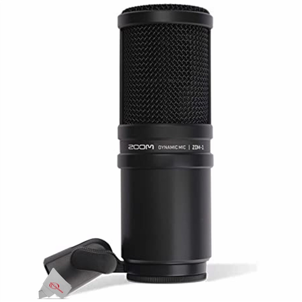 Zoom ZDM-1 Dynamic Microphone Optimized with Tabletop Tripod Microphone Stand