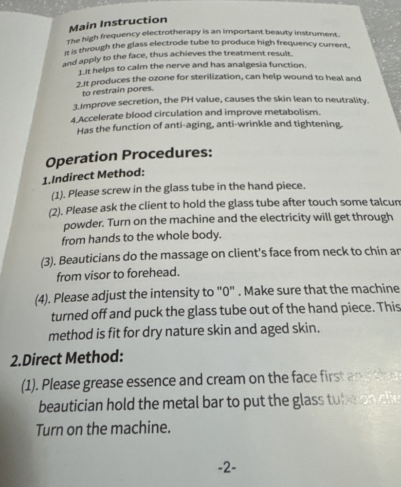 High Frequency Machine 4 In 1 Portable High Frequency Machine