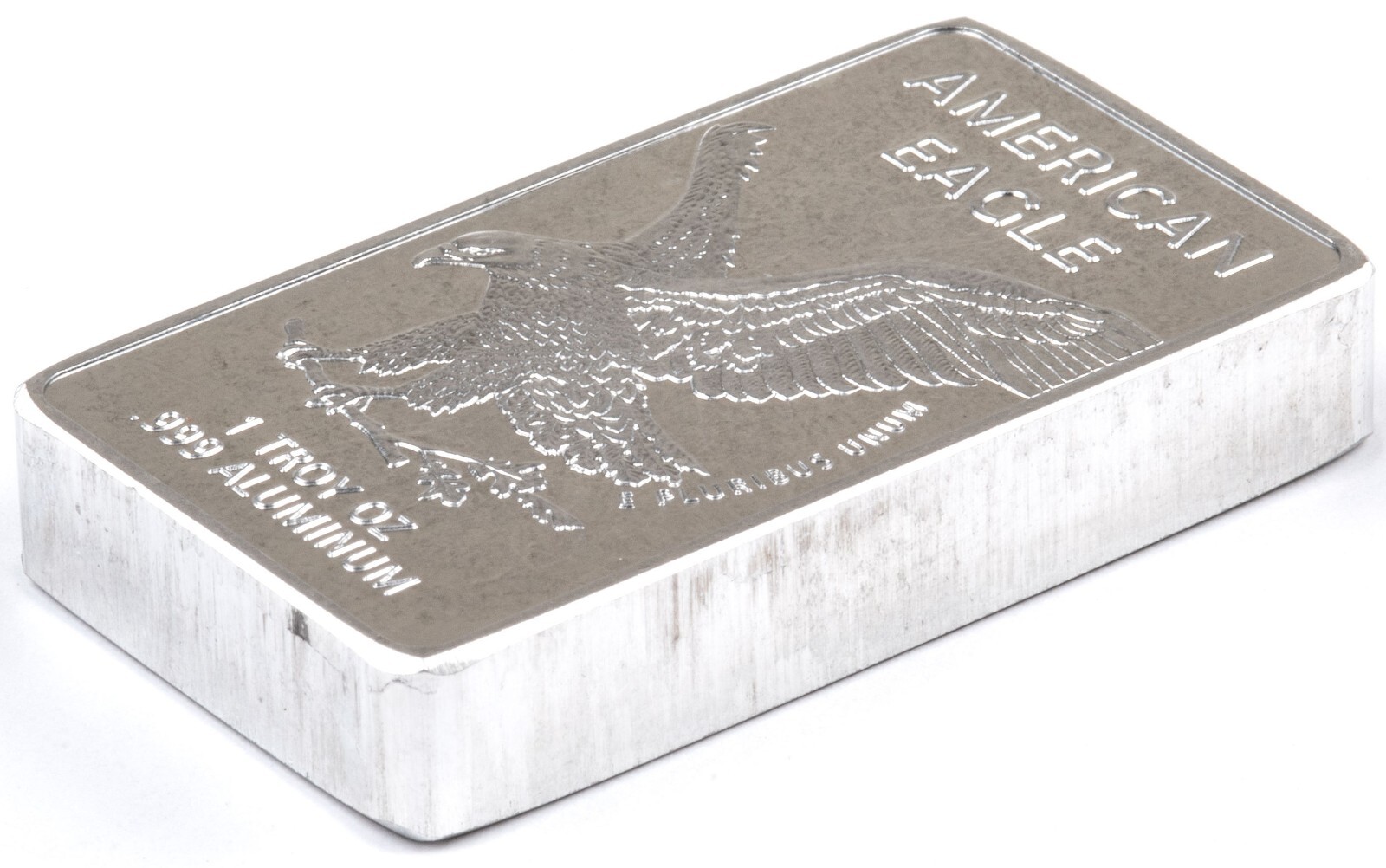 1 TROY OUNCE/OZ .999 Pure Aluminum (Al) Metal Walking Liberty Bar - Eagle