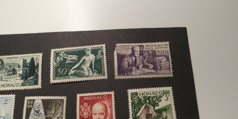 Monaco Postage - 19 Mint stamps - very nice condition - some previously hinged 
