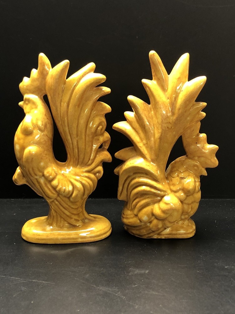 Ceramic Rooster Hen Statue Figurine