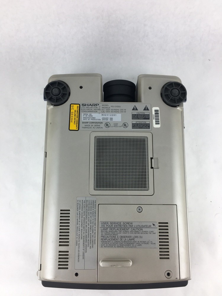 Sharp PG-D100U Projector SVGA Conference Room Projector LCD Multimedia
