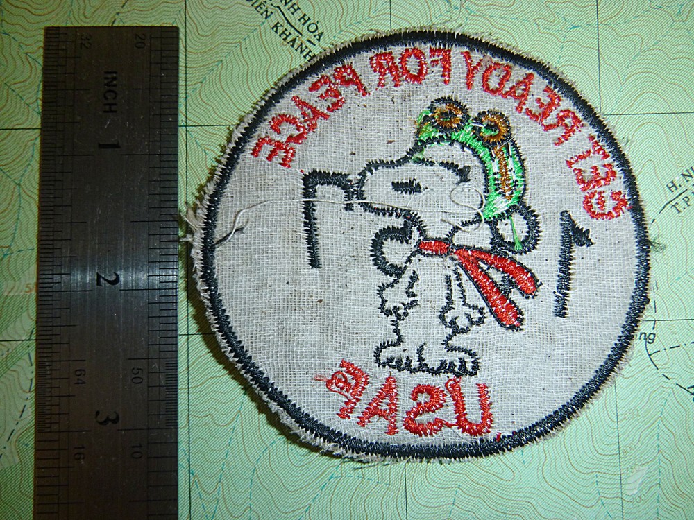 SNOOPY PATCH - Patch - Get Ready For Peace - USAF 1957 - Vietnam War - M.377