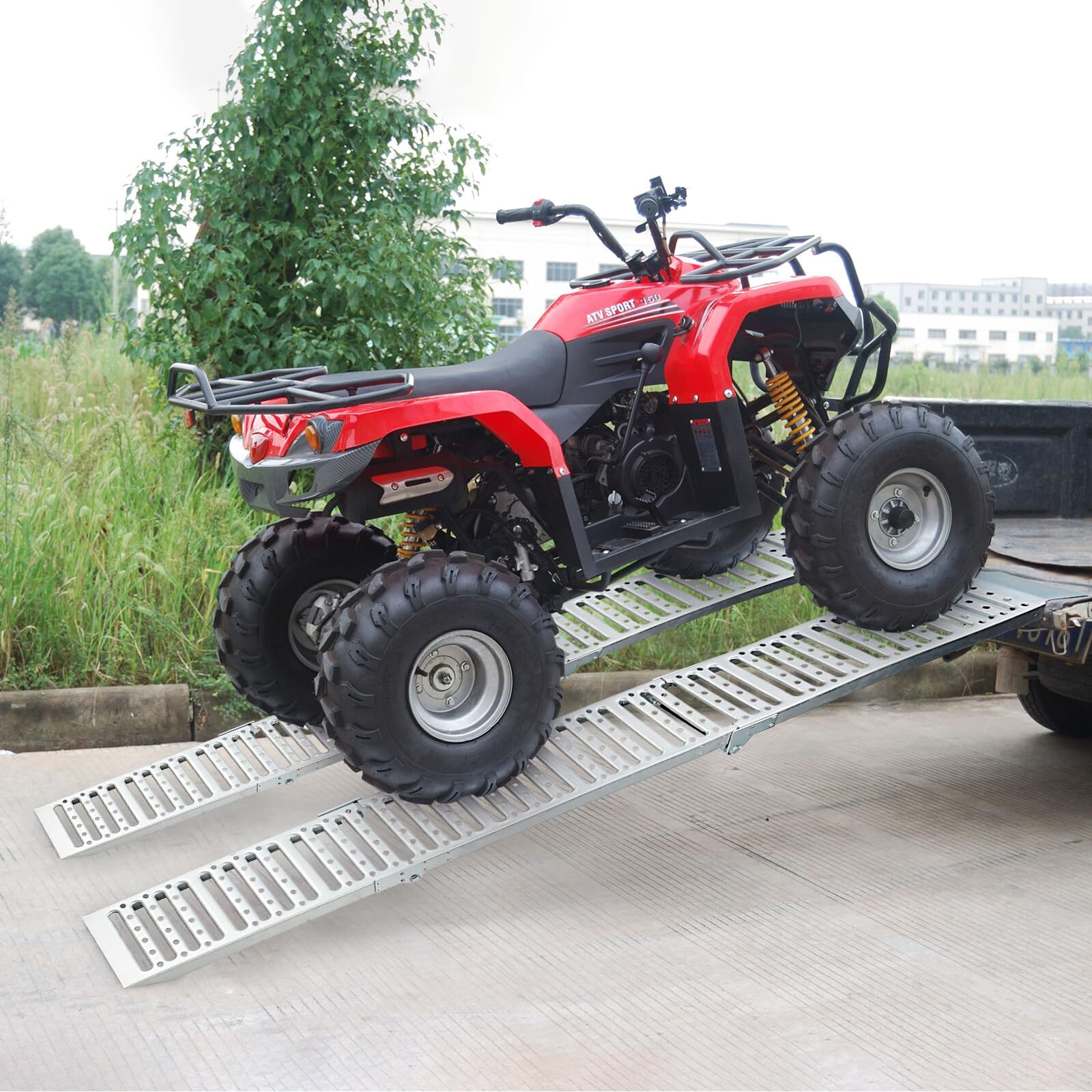 1500 lbs Capacity Loading Ramps Tri-fold Truck Bed Ramp for Pickup Trucks ATV