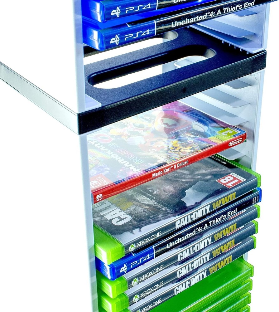 Universal Game Storage Tower - Holds 36 Games & Blu-Rays