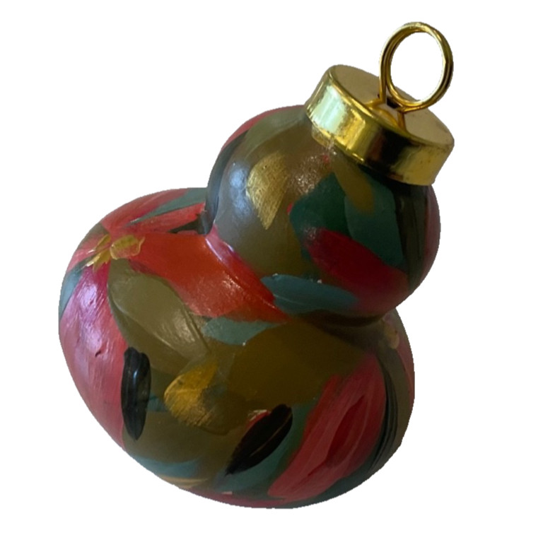 Christmas Tree Ornament Hand Painted Pear Shape