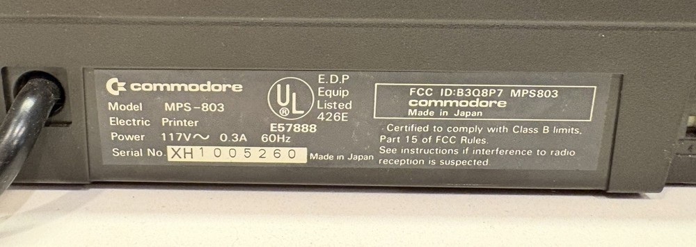 Commodore MPS-803 Dot Matrix Printer POWERS ON. For Parts Only. See Video ▶️