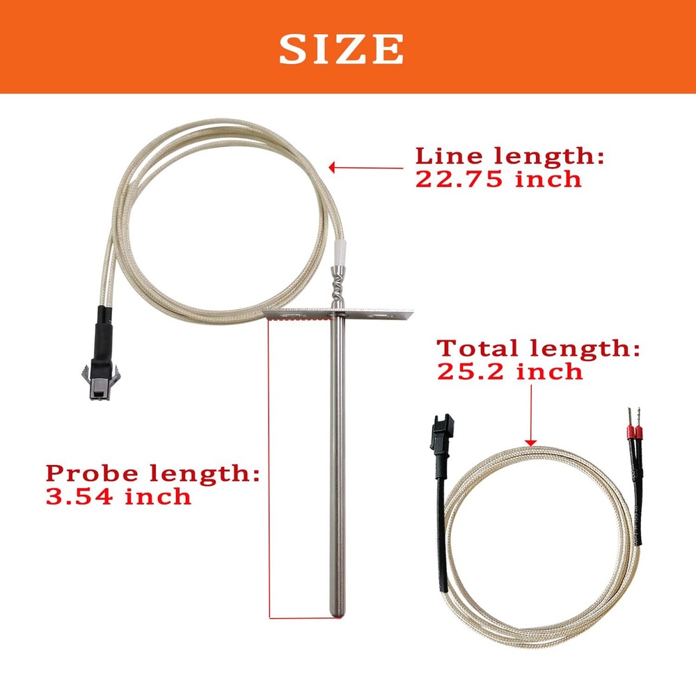 Replacement RTD Temperature Probe Sensor for Most Pit Boss 700& 820