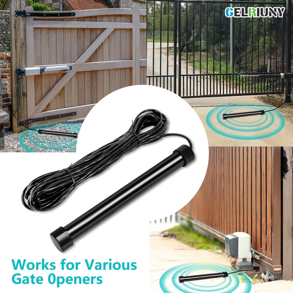2026 New Vehicle Exit Sensor, Automatic Gate Opener Car Detector 50FT, Black