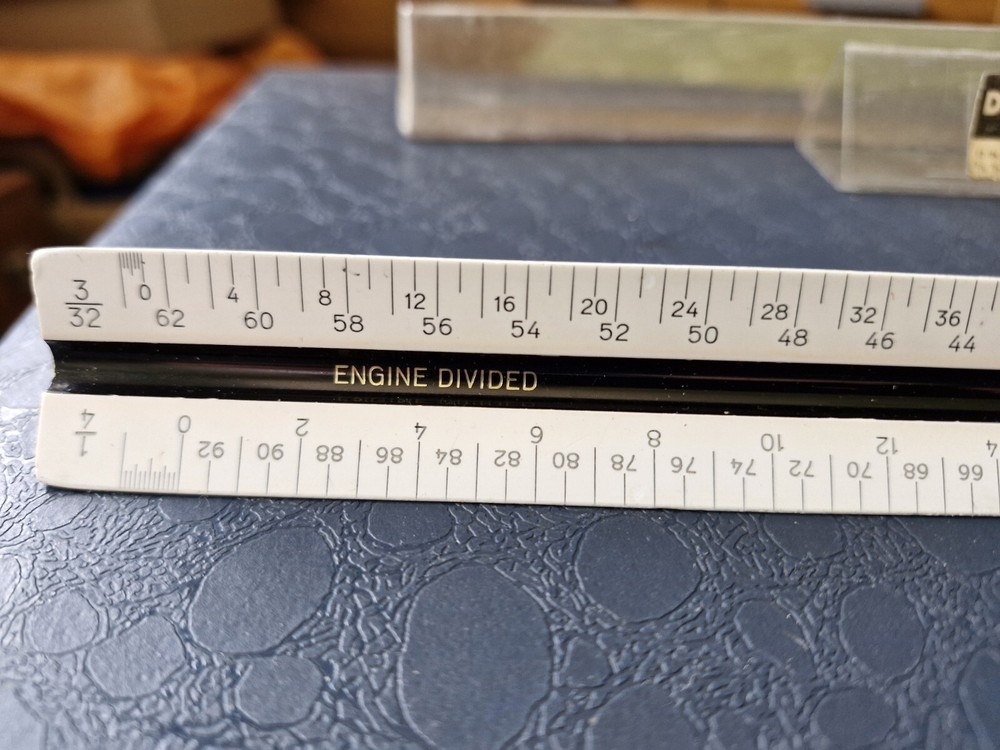 Vintage Dietzgen Plastic Triangular Scale ,made In GERMANY.