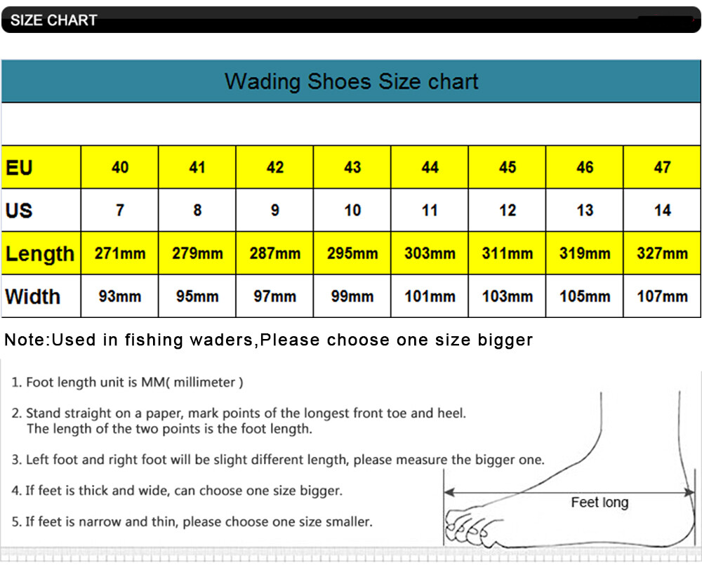 Fishing Wading Boots Felt Sole Anti-Slip Hunting Bottom Waders Shoes with Studs