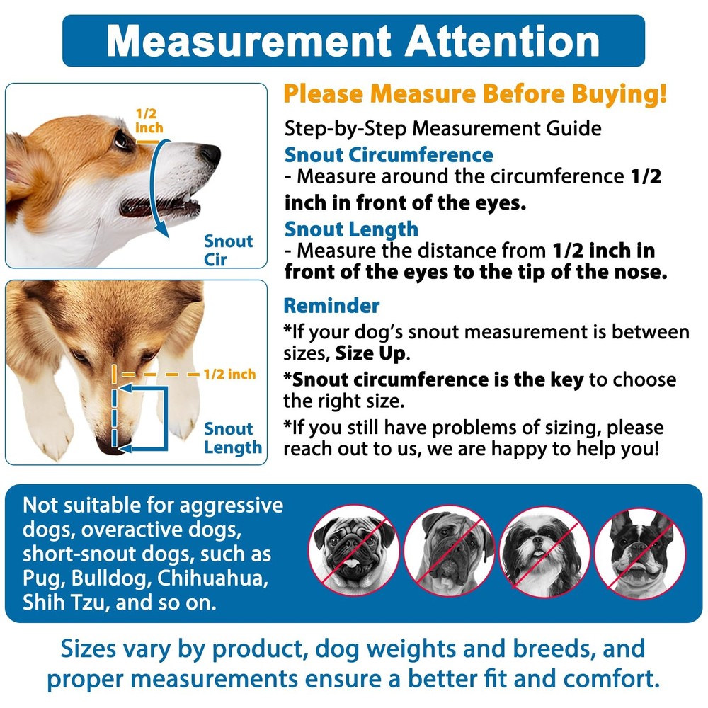 Dog Muzzle, Mesh Muzzle for Large Medium Dogs, Soft Mouth Cover to Prevent Bi...
