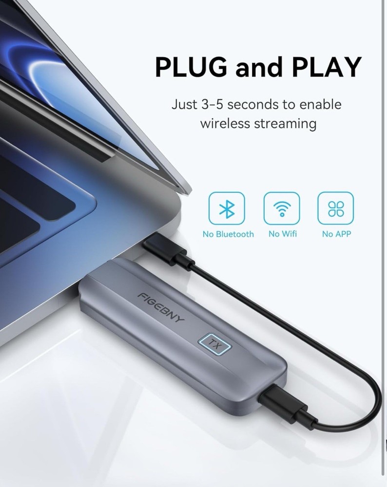 Wireless HDMI Transmitter and Receiver 4K, FIGEBNY Wireless HDMI Extender