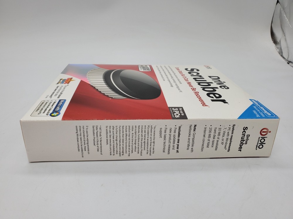 Drive Scrubber PC Program By Iolo New - Open box never used!