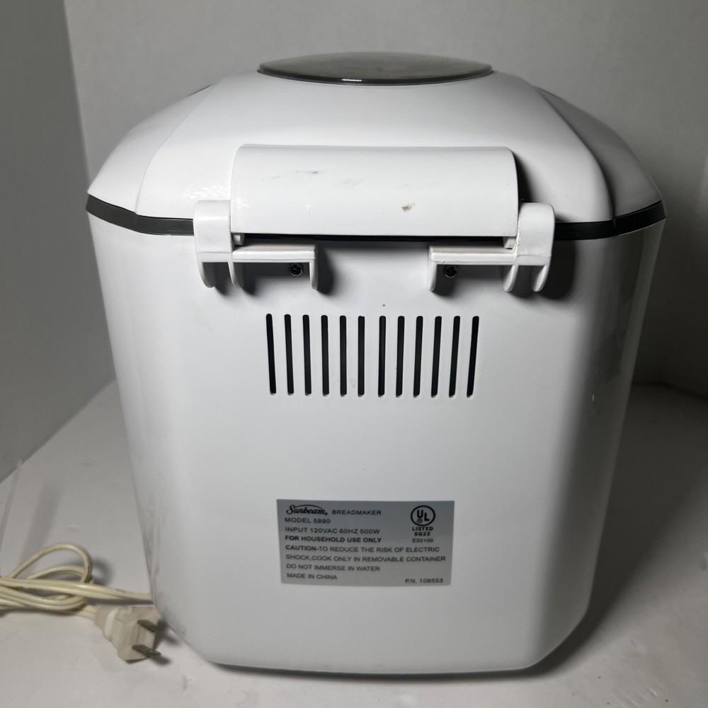 Sunbeam Bread Maker Machine Model # 5890- Makes 1-1.5 Lbs Tested