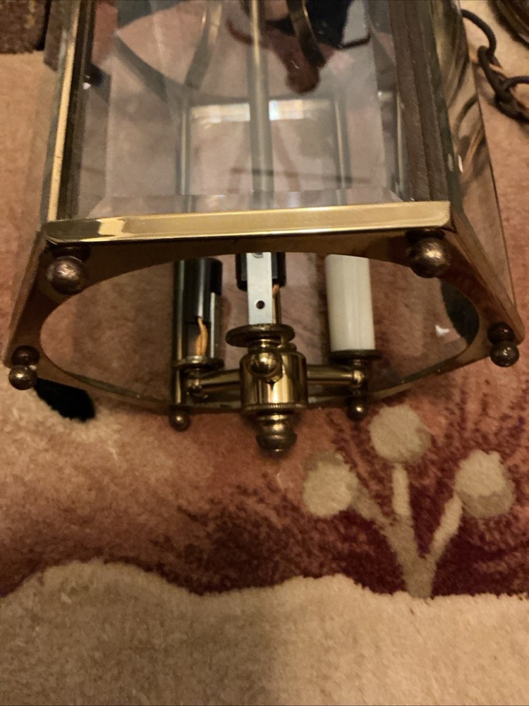 Antique Spanish Mediterranean Style Glass Light