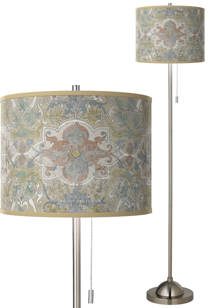 Lucrezia Brushed Nickel Pull Chain Floor Lamp