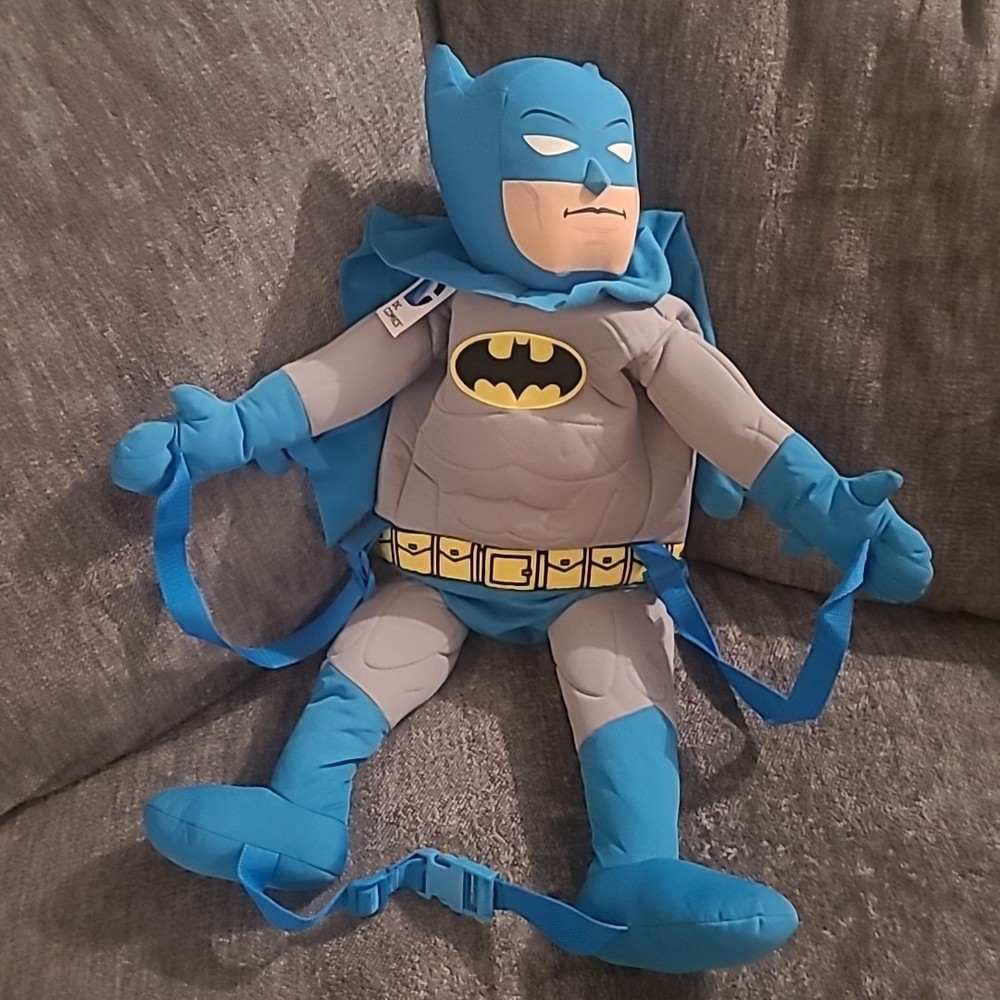 DC Comics Batman Backpack, Back Buddy, Vintage Blue Style Adam West  WB