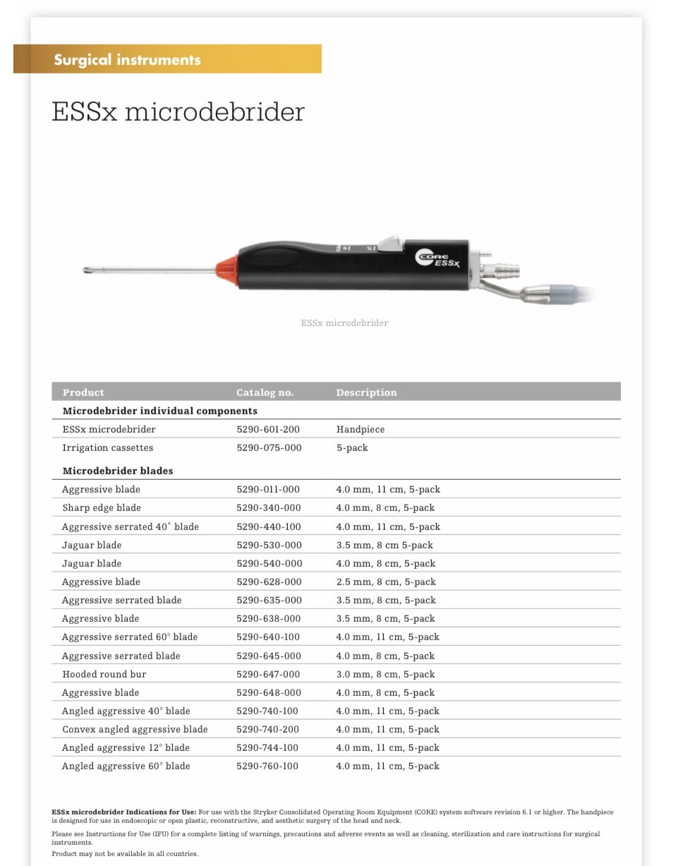 Stryker Shaver Blades. Any Kind (Price for 1 Box/5) Shaver System Available.