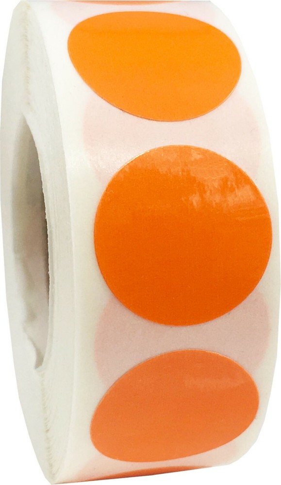 Bopp Color Coding Dot Stickers | 0.75 Inch Round - 500 Pack | Pick One Color