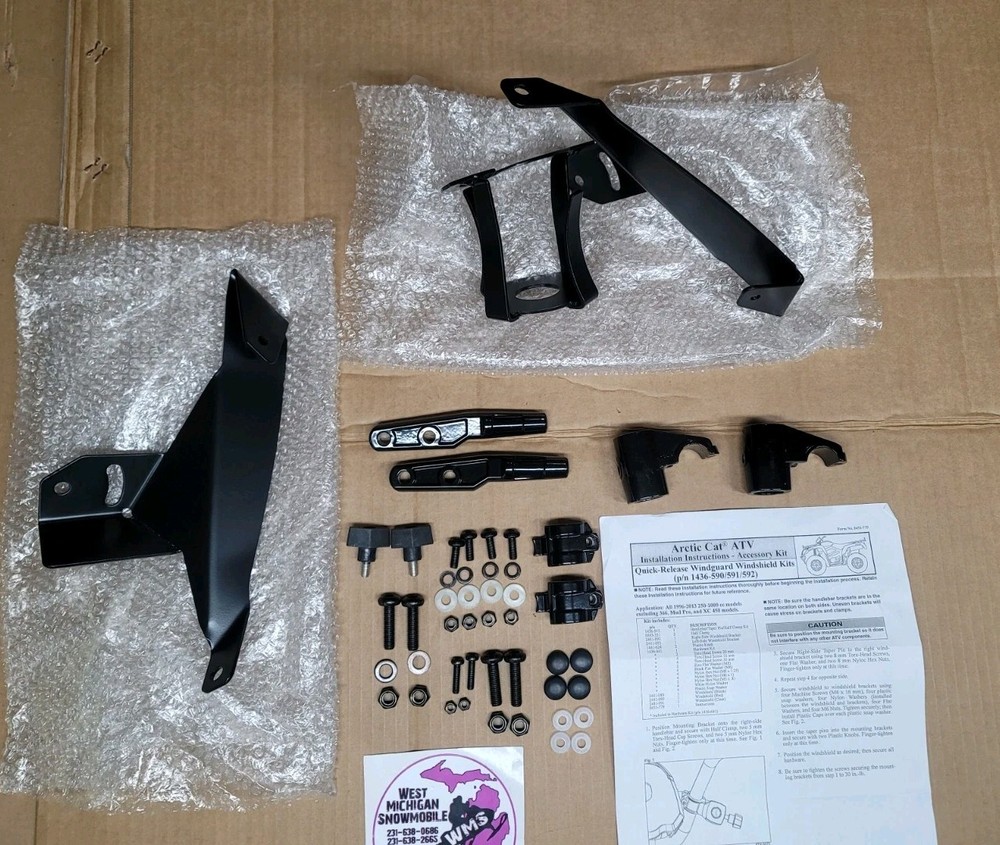 Arctic Cat ATV Quick-Release Windguard Windshield Accessory Kit 1996-2013