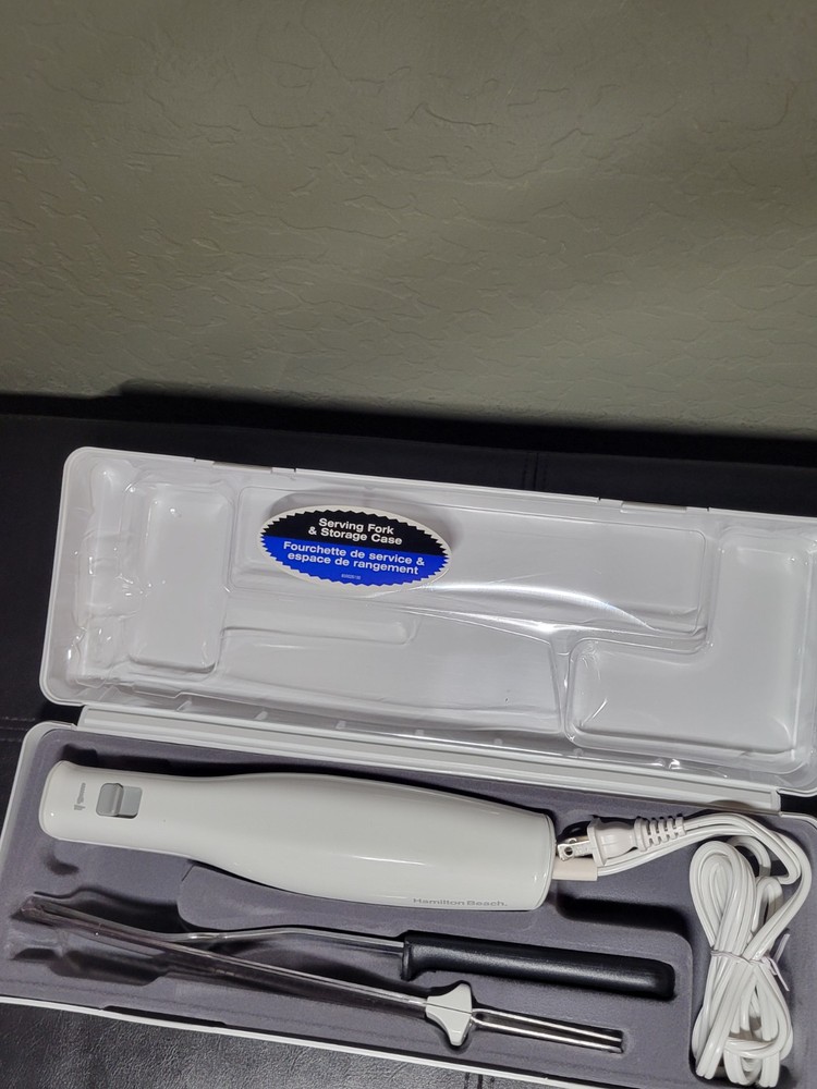 Hamilton Beach Electric Knife with Case - White