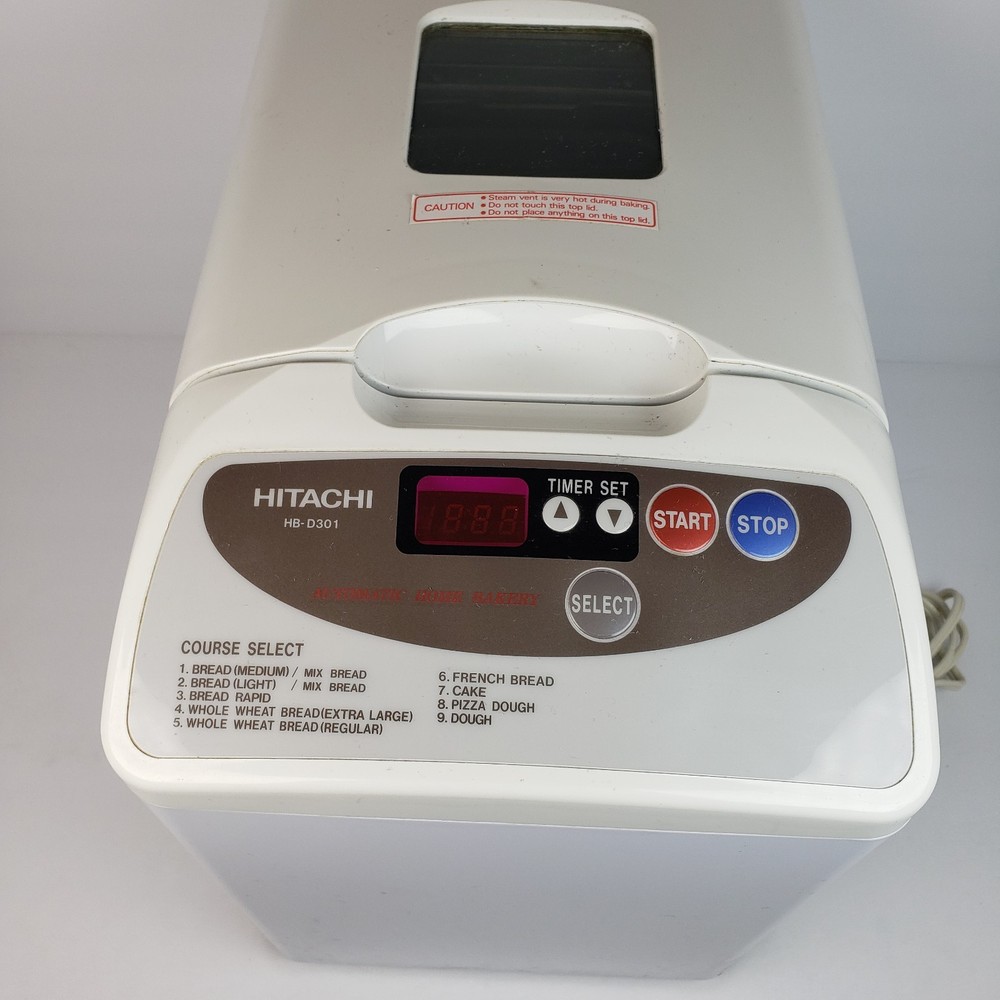 Hitachi HB-D301 Automatic Home Bakery White Bread Machine WORKING