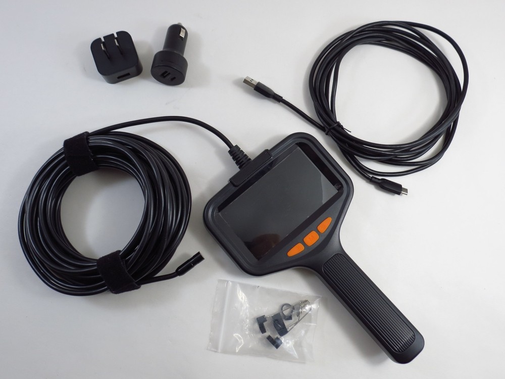 Borescope, Endoscope Inspection Camera w/ Light, 1080P HD LCD Bundle w/ EXTRAS