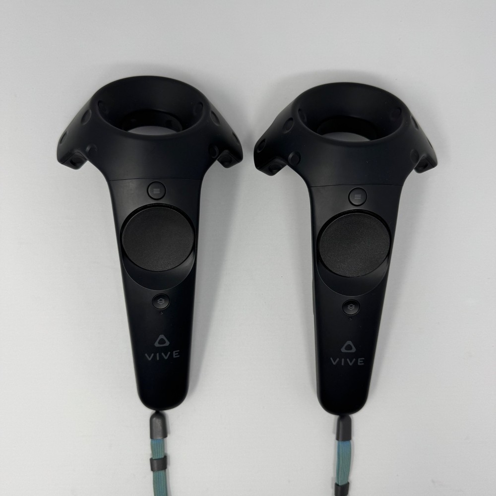 HTC Vive Virtual Reality VR Wand Controllers Pair (Black) 1.0