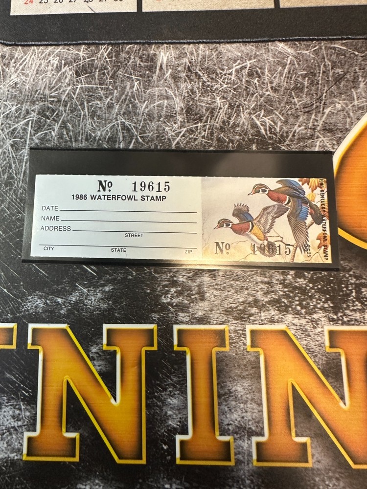1986 Kentucky State Duck Stamp, Hunter
