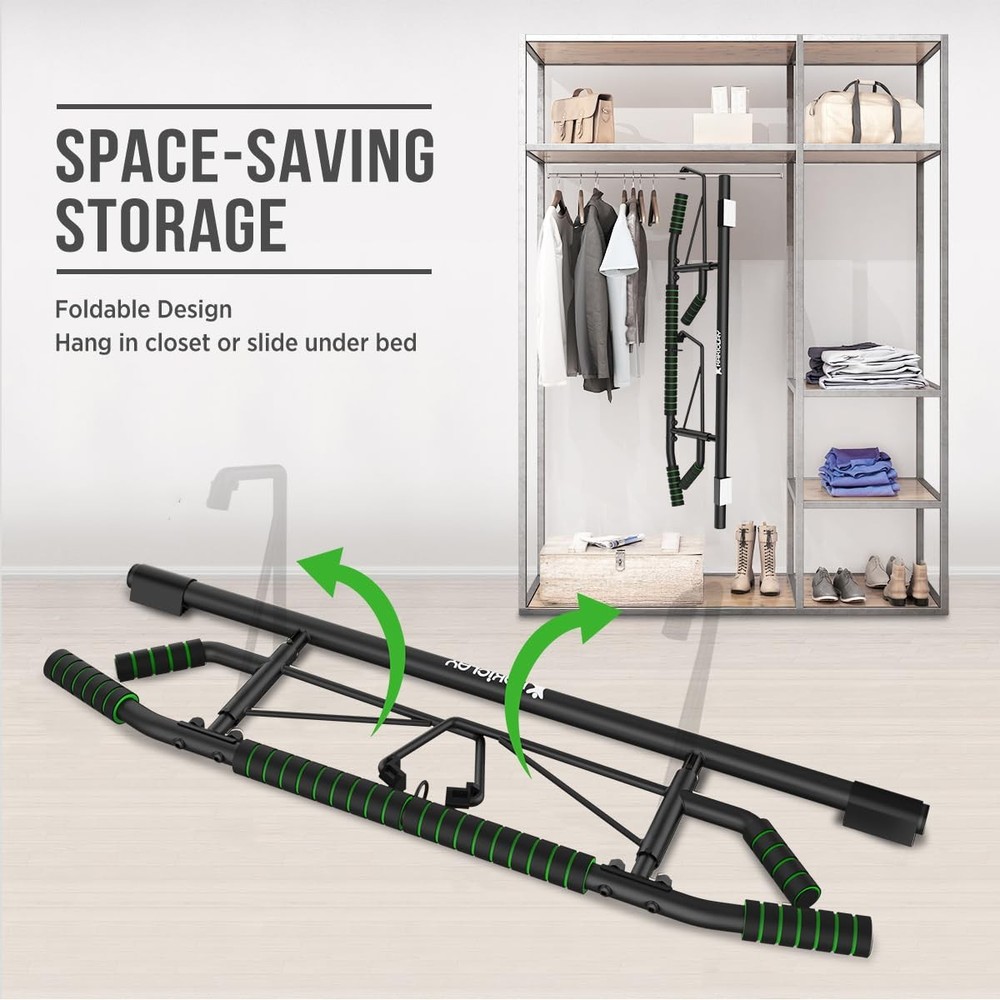 KAKICLAY New Upgrade Pull Up Bar for Doorway - Foldable Design & Space-Saving...