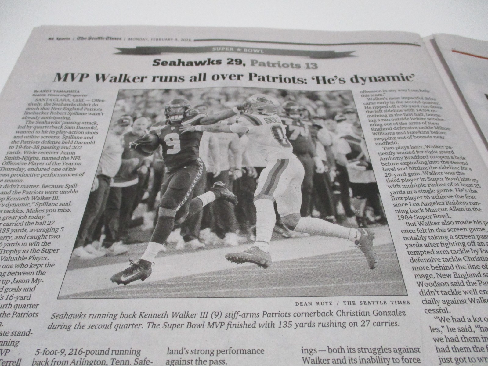 Seattle Seahawks Super Bowl Champs Full Newspaper, New