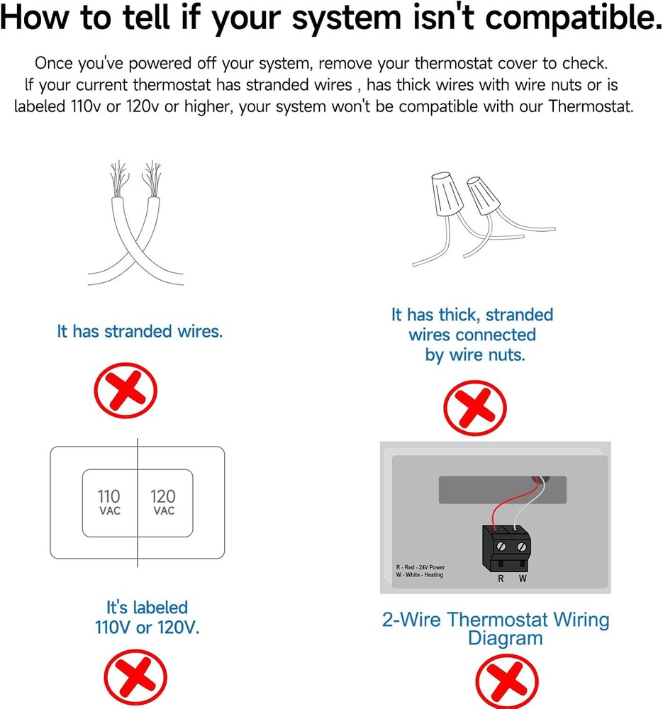 EdgeAnt White Smart Thermostat C-Wire Required Programmable Alexa & Google