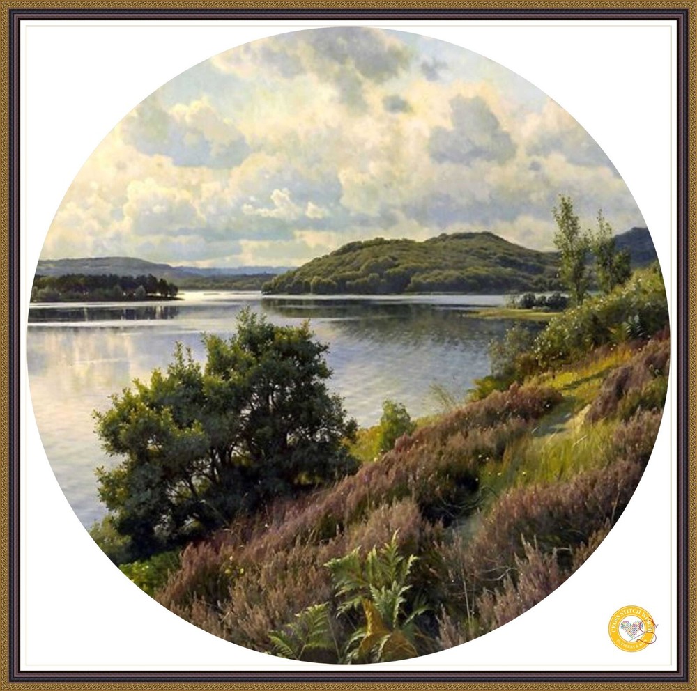 Rural landscape 454 - Chart Counted Cross Stitch Pattern