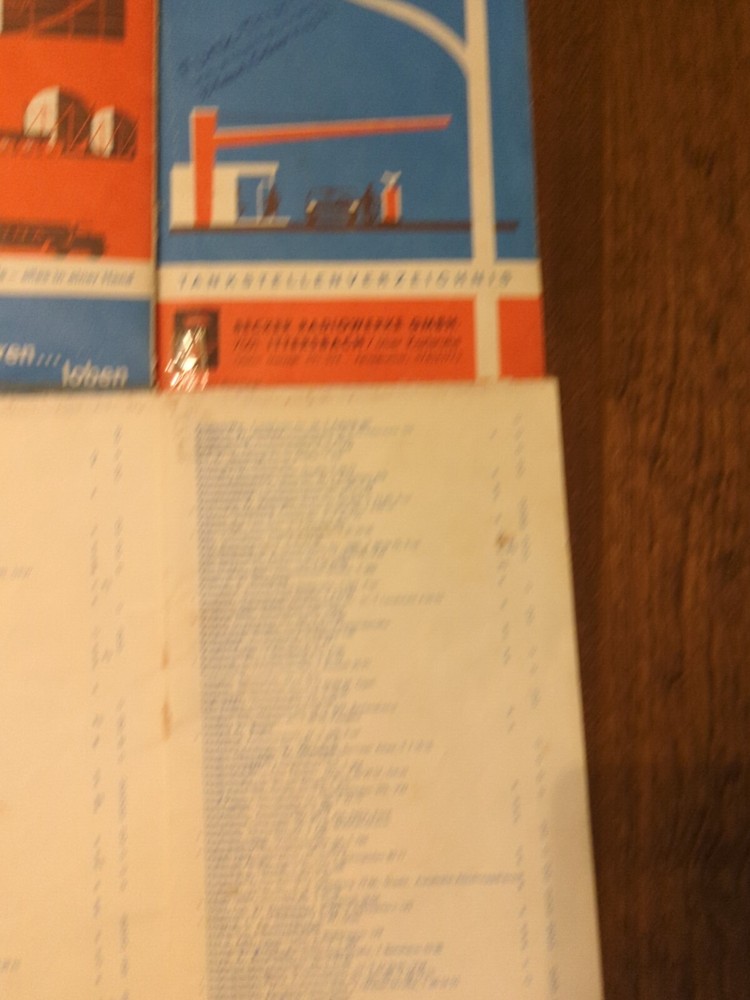 1965 Fina Deutschland Map