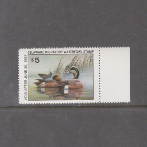 Delaware State Duck Stamp 1986 $5.00 at face value