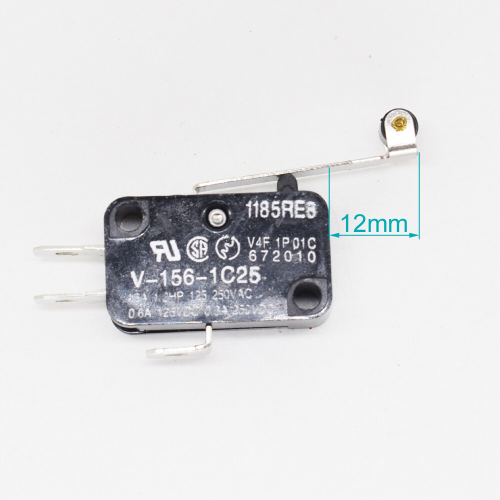 100pcs OMRON V-156-1C25 Momentary Lever Roller Micro Switch Thermosetting Case