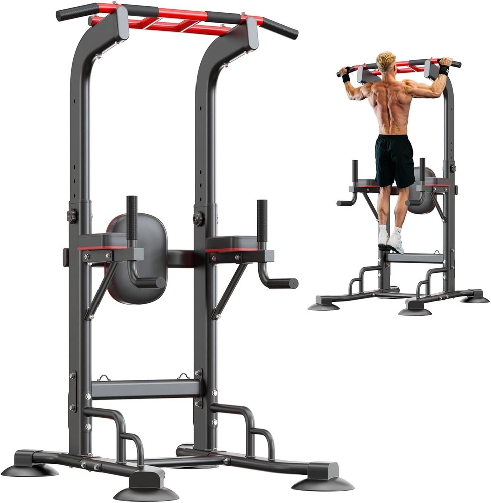 Home Gym Pull Up Bar Dip Station Adjustable