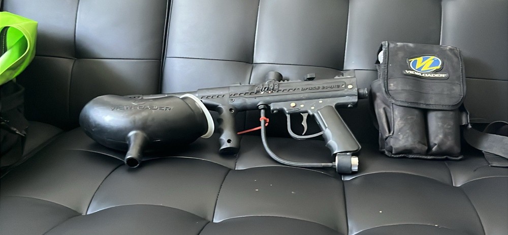 Brass Eagle Paintball Gun And Viewloader Hopper