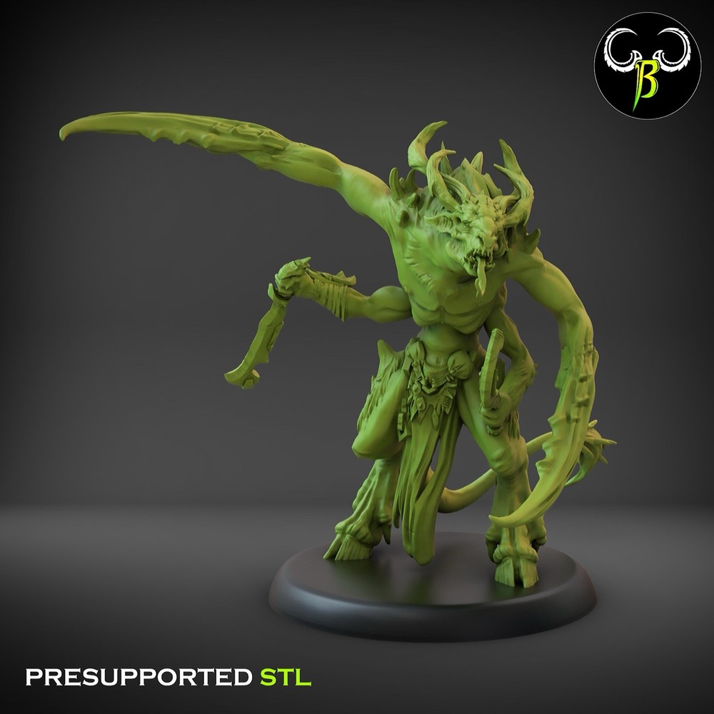 7 Herd Mutants, Fallen Beasts, 3D Printed ClayBeastCreation