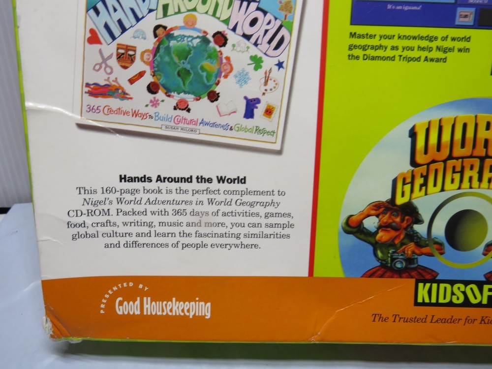 World Geography PC CD Rom Software kit Map Skills Mac Win Camera compass handson