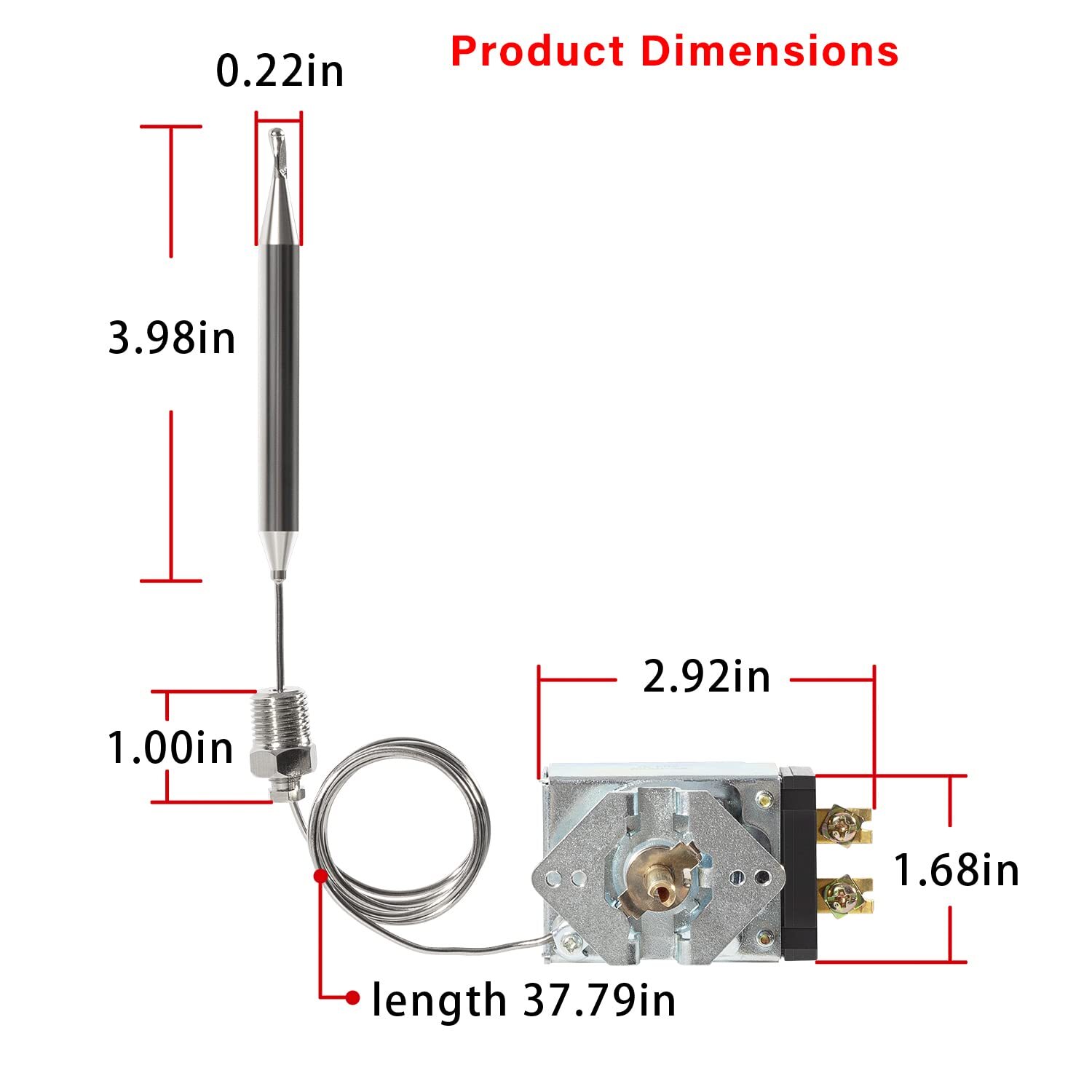 60125401 RX-1-36 Thermostat 200-400F Rx Millivolt for Imperial Fryer Pitco