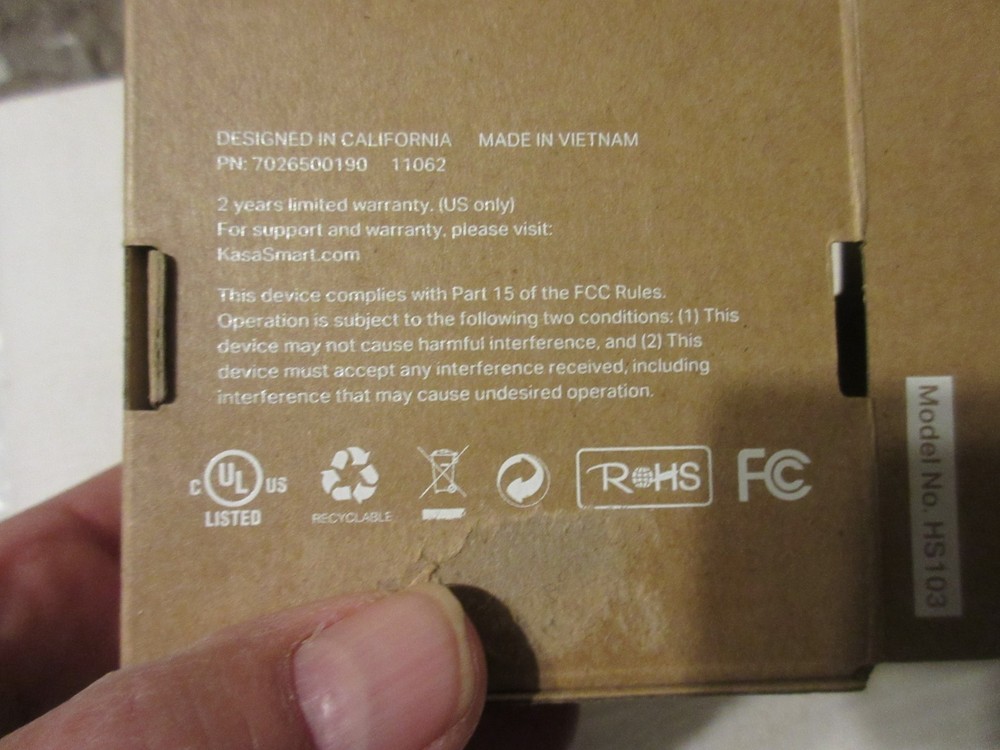 TP-LINK HS103 Kasa Smart Wi-Fi Plug Mini NIB