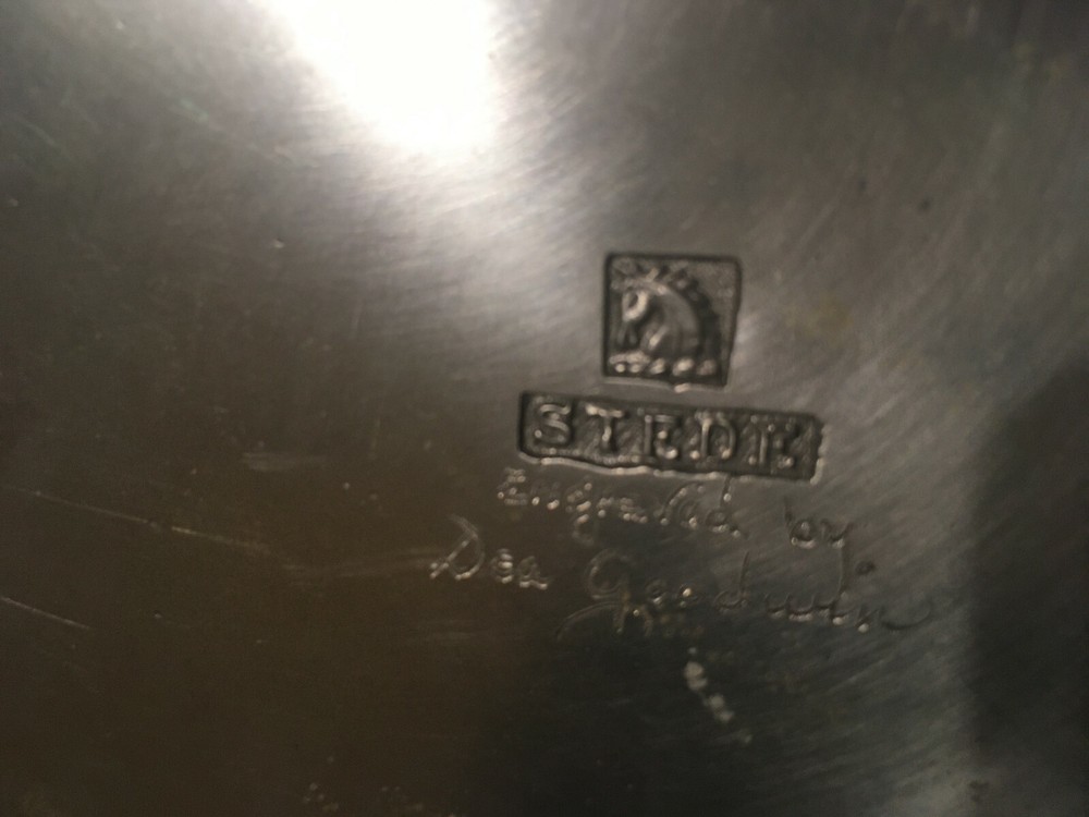 STEDE ENGRAVED PLATE 10" ENGRAVED BY DEA GOODWIN / WRONGWAY052
