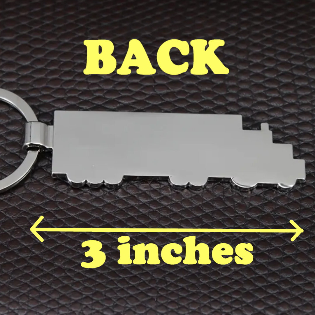 Willy Wonka Bars and the Chocolate Factory Semi Truck Flat Metal Keychain