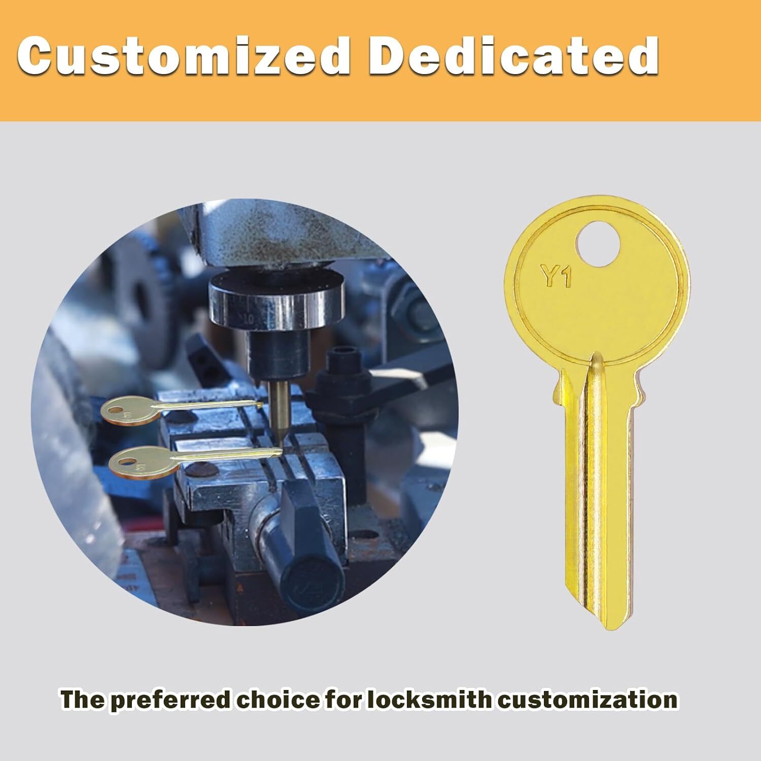 100PCS YA1 (Y1) BRASS Key Blanks Keys Master 5Pin YA1 Padlock Key Blanks